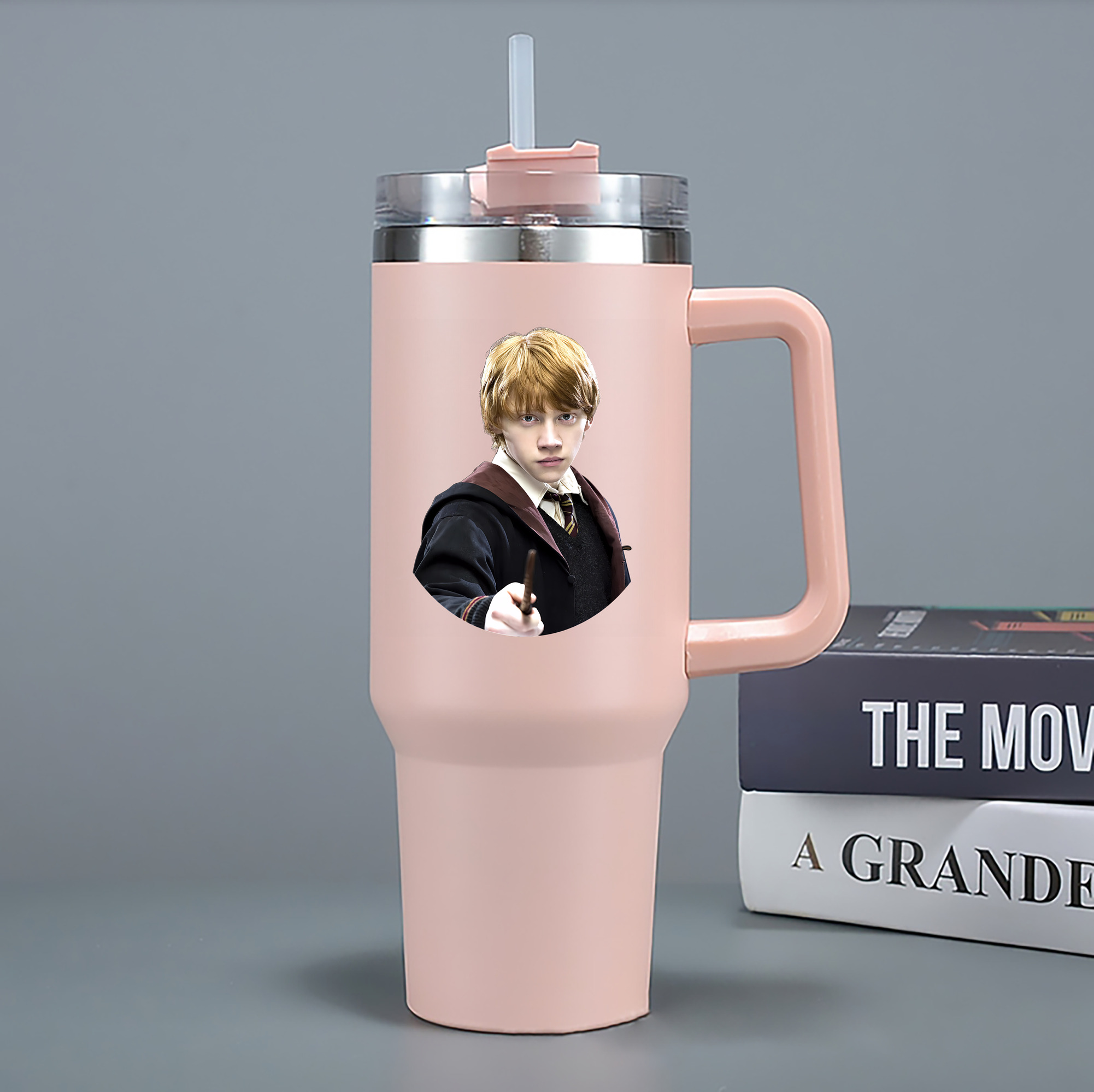 （画像用） Harry Potter ハリー・ポッターシリーズ 1200mL車用タンブラー - クリスタルステッカー（プラスチックストロー付き）